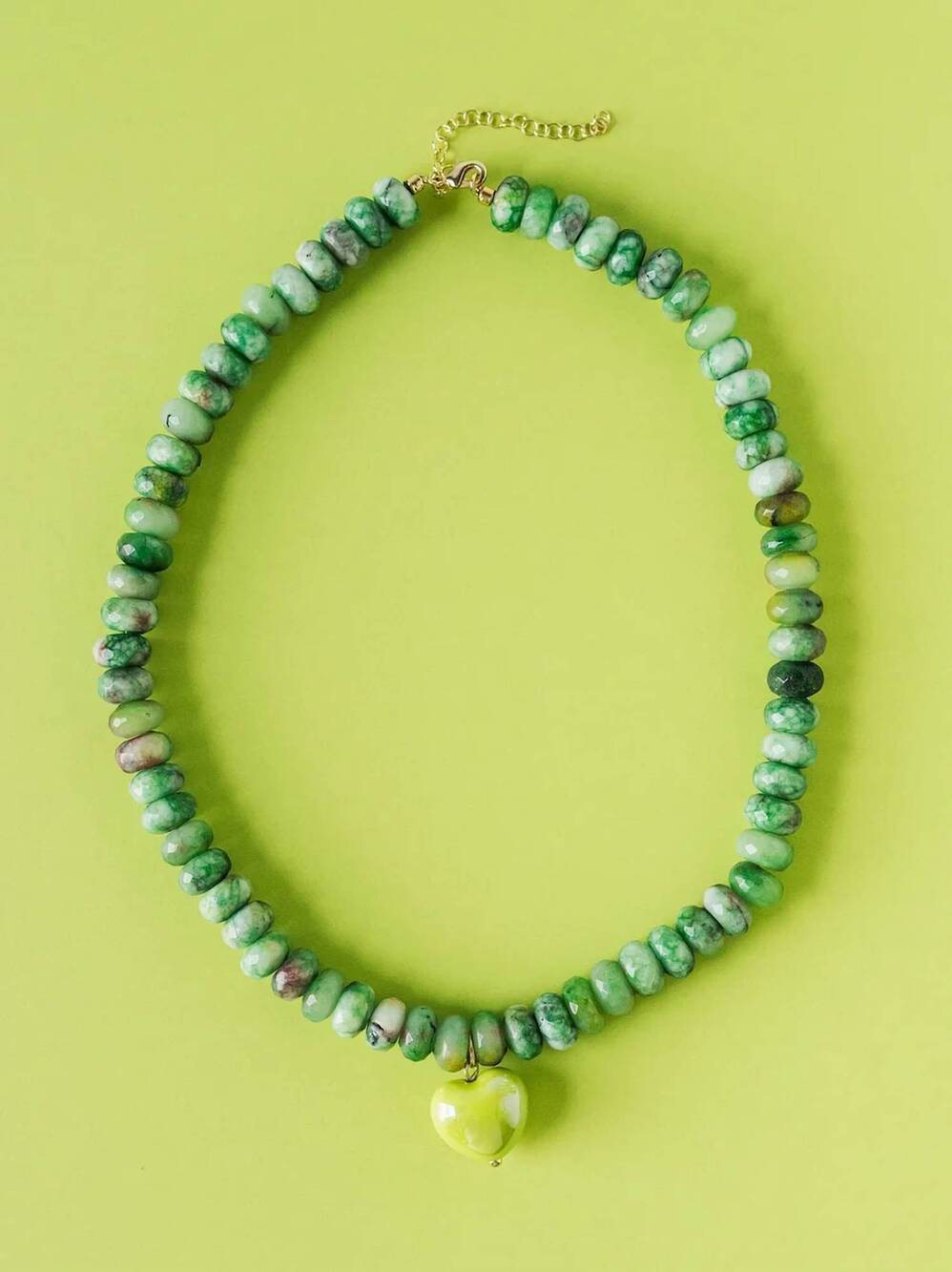 NEW MACRAE & CO women's alice necklace in green apple